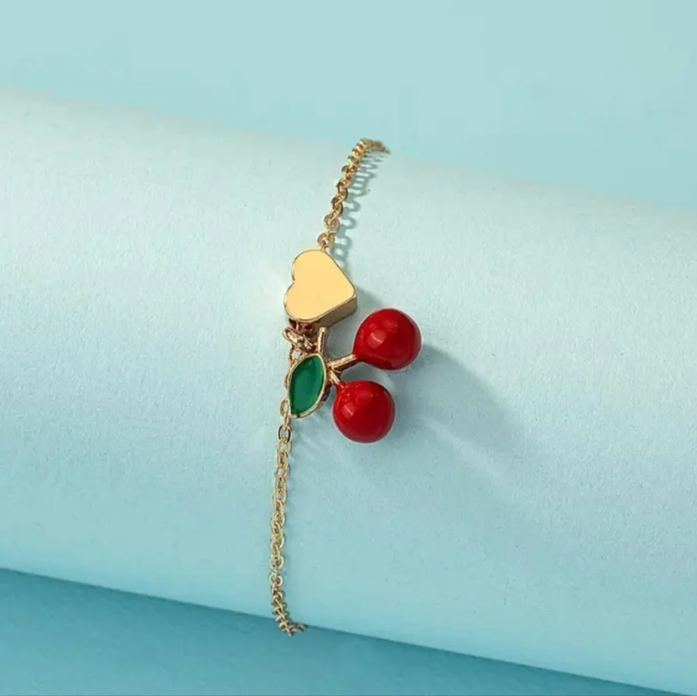 NEW! Trendy Cherry Charm Bracelet – Perfect for Any Occasion
